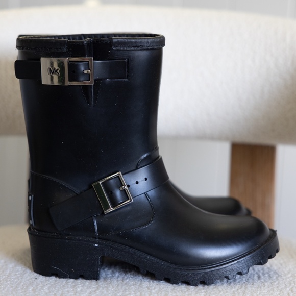 Michael Kors Moto Style Calf Height Rain Boots size US Womens 7 - Picture 12 of 14